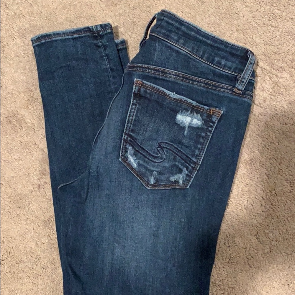 Silver Jeans Women's Skinny Jeans - Dark Blue
